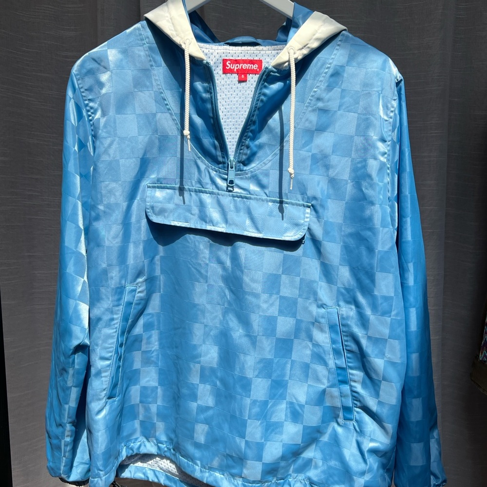 Supreme Blue Checkered Hoodie